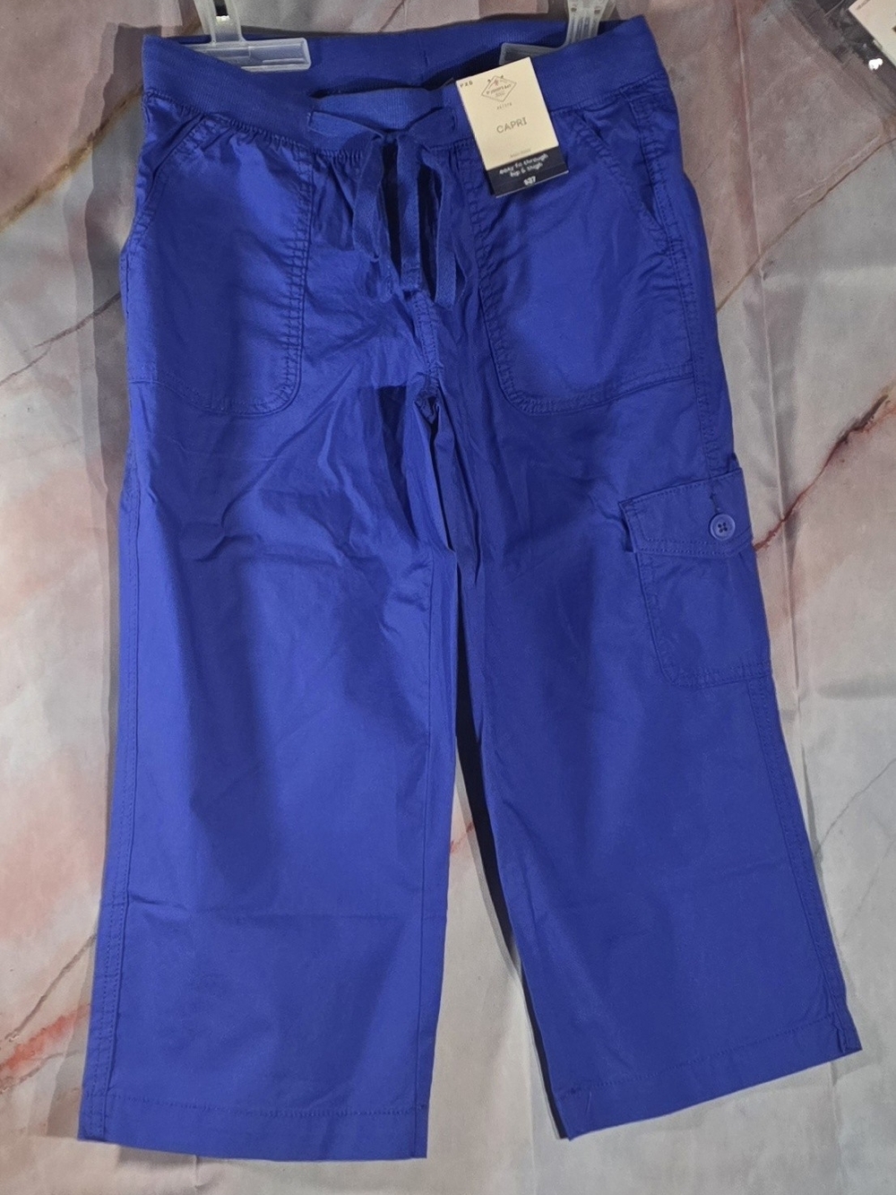 St. John's Bay Royal Blue Women's Capri Cargo Pants